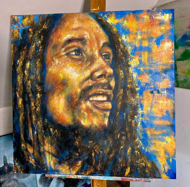 Original, Acrylic on 36x36" Stretched Canvas