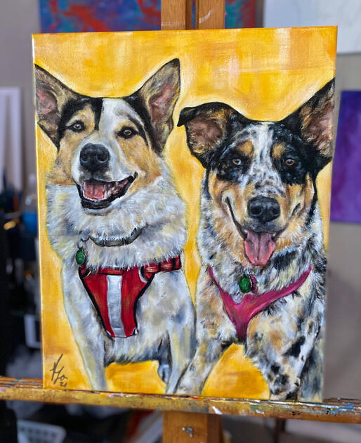 Commission, Acrylic on 18x24" Stretched Canvas