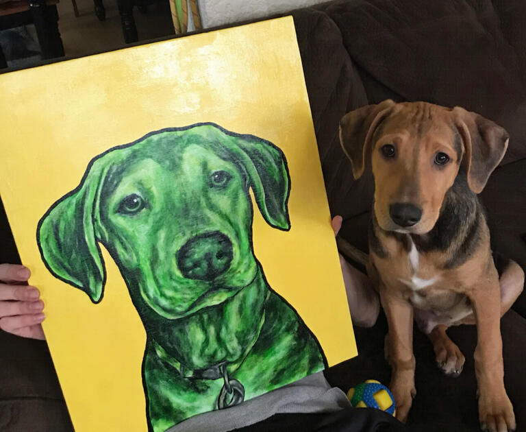 Customer Photo, Acrylic on 16x20" Panel Canvas